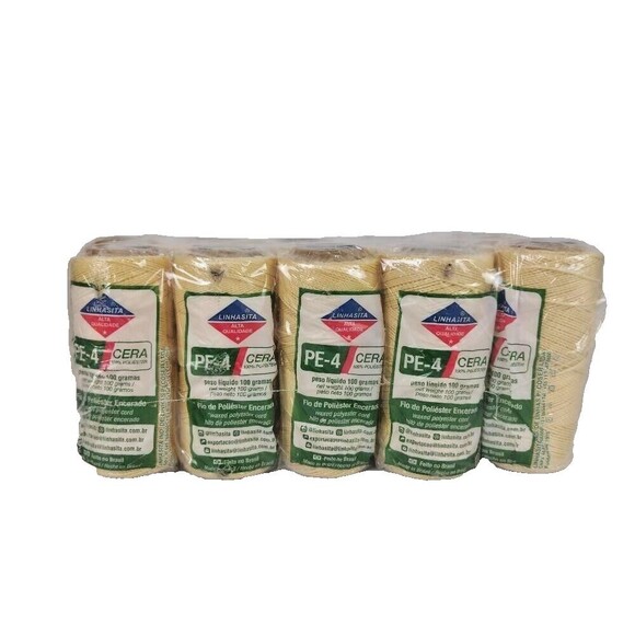 Pack of 5 Linhasita PE-4 CERA 100% Waxed Polyester 100 Gram Cord - Picture 3 of 3